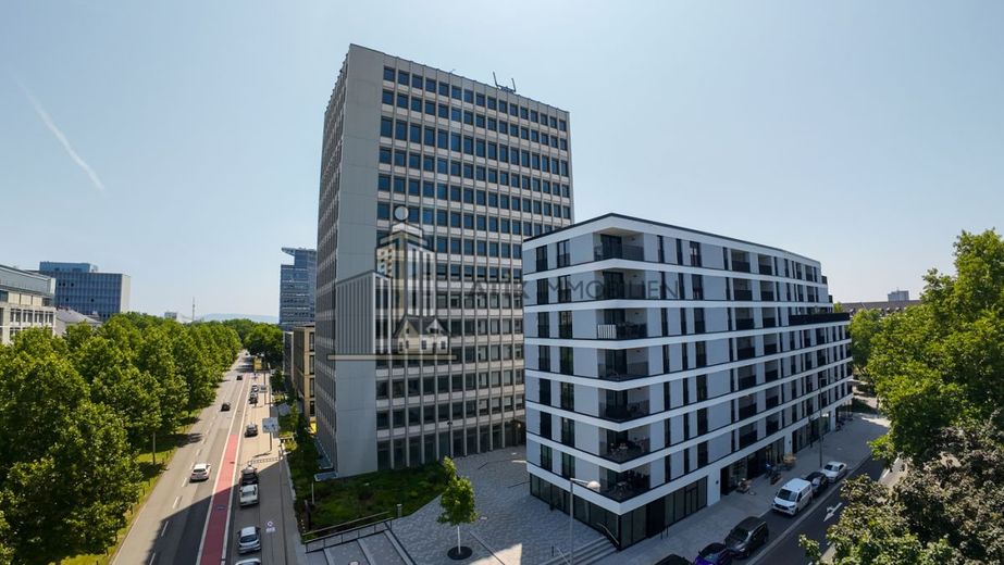 ATIK: CARL RISE: Revitalisierte High‑End‑Büroflächen mit spektakulärem Stadtpanorama -provisionsfrei – Drohnenaufnahme