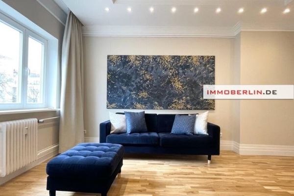 IMMOBERLIN.DE - 2022 yılında Preußenpark ile Olivaer Platz arasında güney cepheli loggialı, eksiksiz yenilenmiş seçkin daire