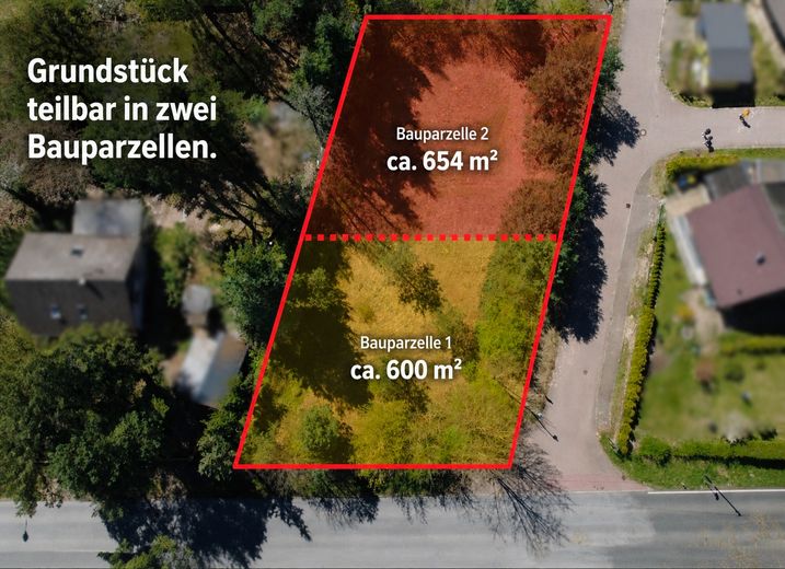 1.254 m² Baugrundstück nahe Stechlinsee – teilbar , ruhige Lage (provisionsfrei) – voll erschlossen - teilbar