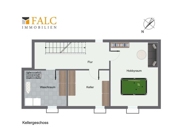 Exklusiver Bungalow * Privatgarten * Sonnenterrasse * Düsseldorf-Stockum – Grundriss-Kellergeschoss