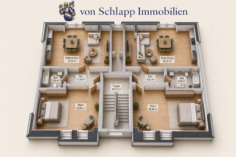 Kernsaniertes 6-Familienhaus mit Wärmepumpe, Garagen und Energieklasse A – Grundriss DG