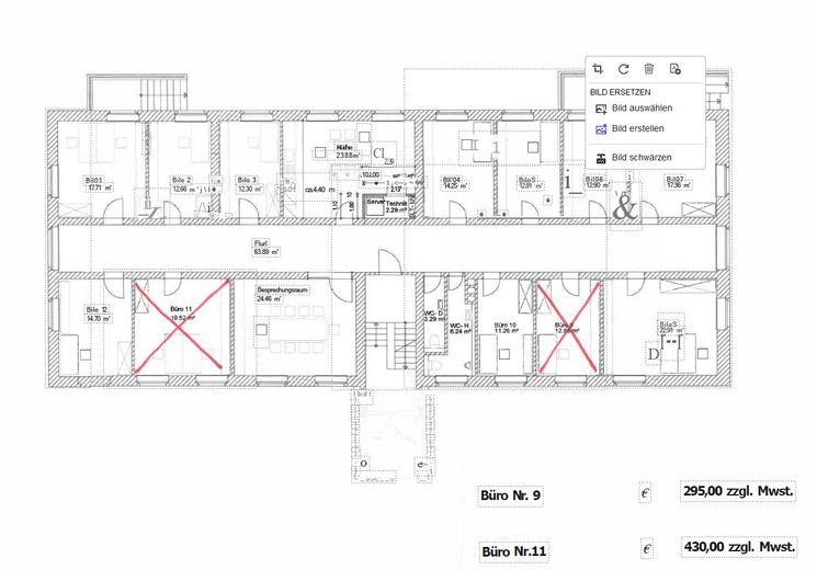 Grundriss Büros 