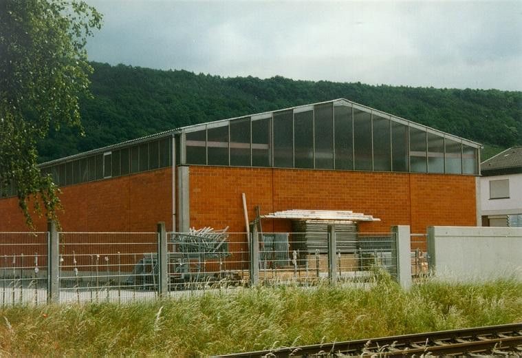 Hala warsztatowo-produkcyjna z suwnicą + ogrodzony plac (2.200 m²) – bez prowizji, Untermain – rückwärtige Ansicht