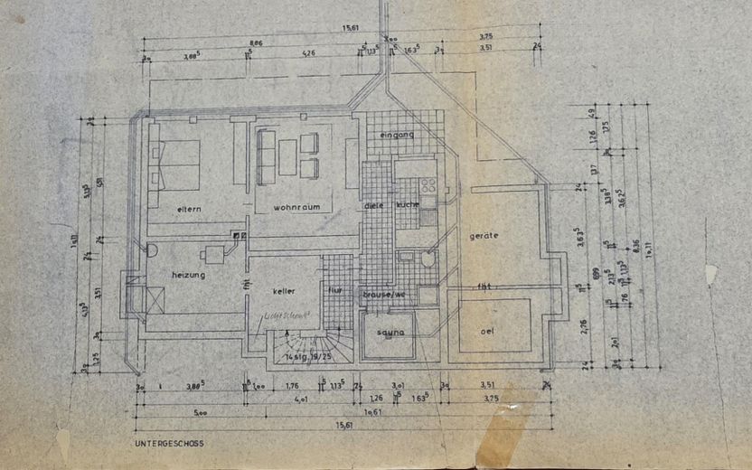 Grundriss Souterrain Original