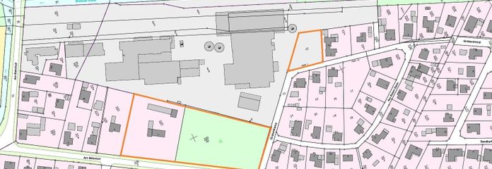 Wohnbaufläche markiert