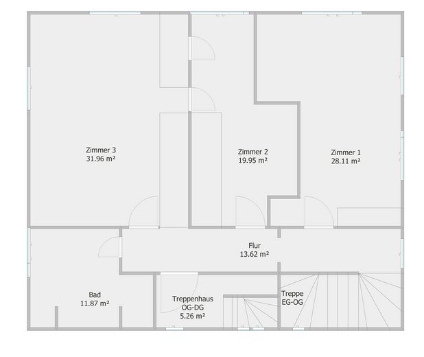 Große Altbau-Villa in Augsburg Göggingen - Exklusives Haus mit Garten – Obergeschoss