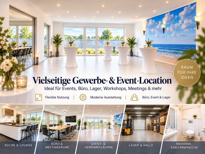 Gewerbeimmobilie mit ca. 519 m² – Büro, Event, Wellness & Halle – Foto 1