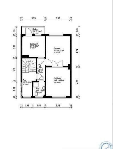 Großzügiges Reihenhaus frisch renoviert – sofort bezugsfrei - ohne Provision! – Grundriss OG