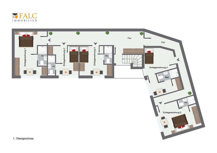 Attraktive Kapitalanlage mit Entwicklungspotenzial in Köln-Ehrenfeld – Grundriss 1.OG