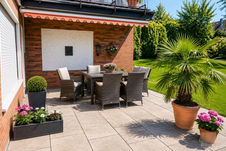 184 m² Wohnfläche, 715 m² Grundstück, Garten &amp; Terrasse - Ihr neues Familienzuhause – Terrasse