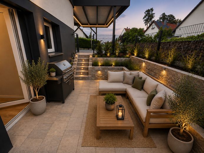3-Zimmer mit Terrasse – Terrasse