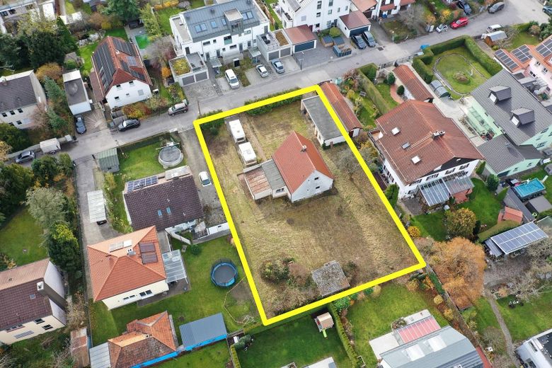 Großes Baugrundstück in sehr guter Lage in Germering-Harthaus (bei München / provisionsfrei) – Ansicht Nordost