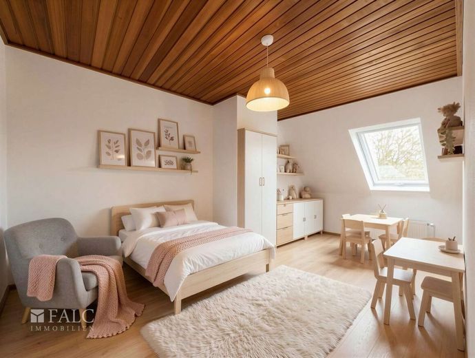 Nottuln nähe Münster - 5-Zimmer Doppelhaushälfte mit Garage, Garten und Keller – Kind 2 - (KI generiert)