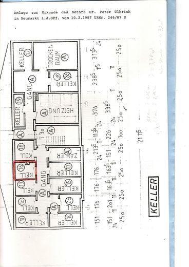 2-Zimmer-Wohnung (49,18 m²) in Neumarkt - Regensburgerstr. 98a inkl. EK & TG-Stellplatz – Keller zur Wohnung Nr.16