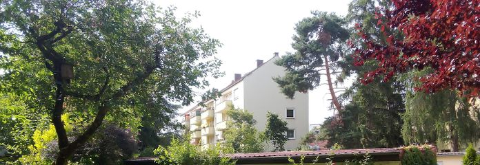 2 locali luminoso – Tranquillo e verde – St. Jobst / Erlenstegen – 1 min dal lago Wöhrder See – Garage – Grüner Gartenbereich
