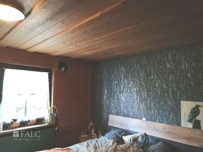 Beispiel Holzdecke-Schlafzimmer