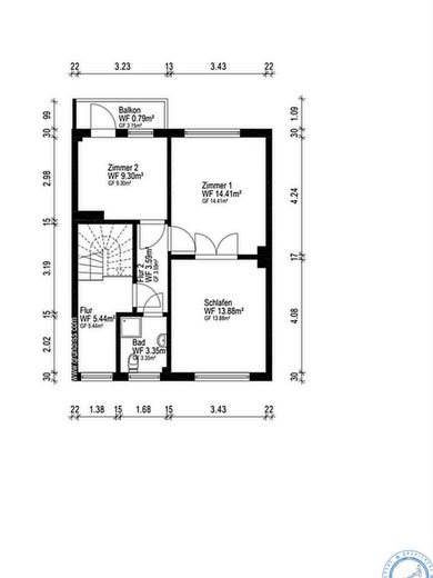 Frisch renoviertes Reihenhaus | 146 m² | 8 Zimmer | Garten & Balkon | provisionsfrei – Grundriss OG