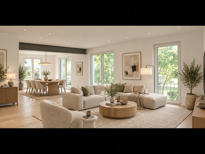 Smart wohnen am De-La-Roche-Park Mainz. Dein Wohnloft mit 126 m² freut sich auf Dich – Smart wohnen De-La-Roche-Park