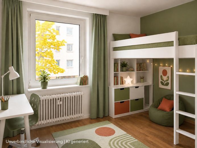 Appartement de 3 pièces libre d’occupation avec balcon orienté sud-est – Visualisierung Zimmer WE 05