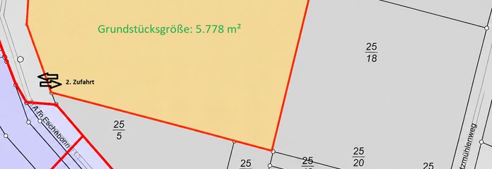 Markierter Lageplan