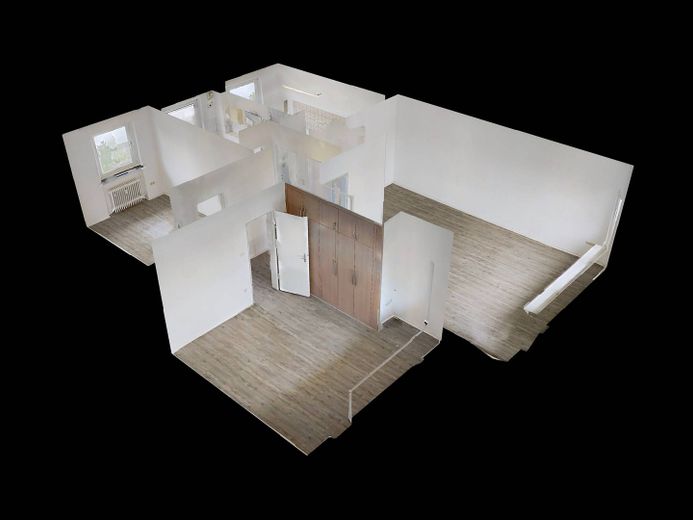 Ampio appartamento di 3 locali con BALCONE e molto comfort a Paderborn-Sennelager – 3D-Ansicht Grundriss