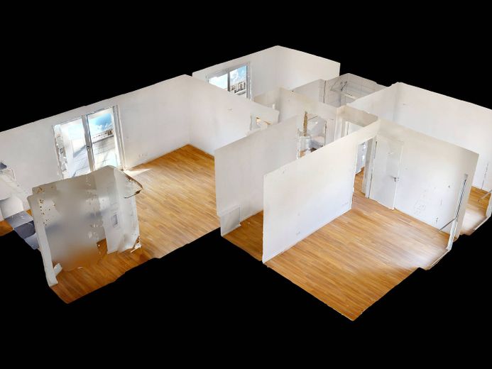 Moderniteit en comfort: nieuwbouwappartement met 4 kamers, inbouwkeuken en groot dakterras – 3D-Ansicht Grundriss