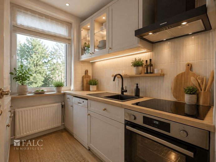 **Charmantes Einfamilienhaus in Seenähe**- FALC IMMOBILIEN – Küche Bsp.