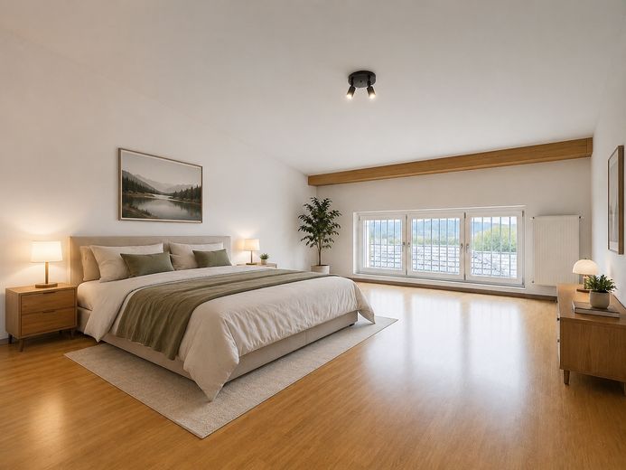 Modernisierte Maisonettewohnung mit Terrasse und Stellplatz – Schlafzimmer