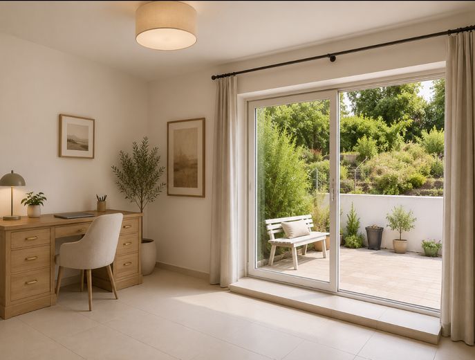 Naturnahe, idyllische Terassen/Gartenwohnung in ruhiger Weinberglage – Terrassenzi. m.Ki verändert