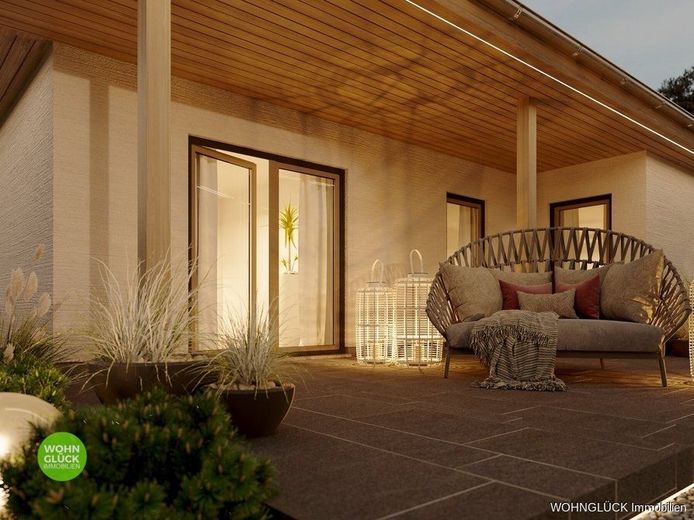 Flexibler Neubaubungalow in Dieburger Bestlage – Terrassse