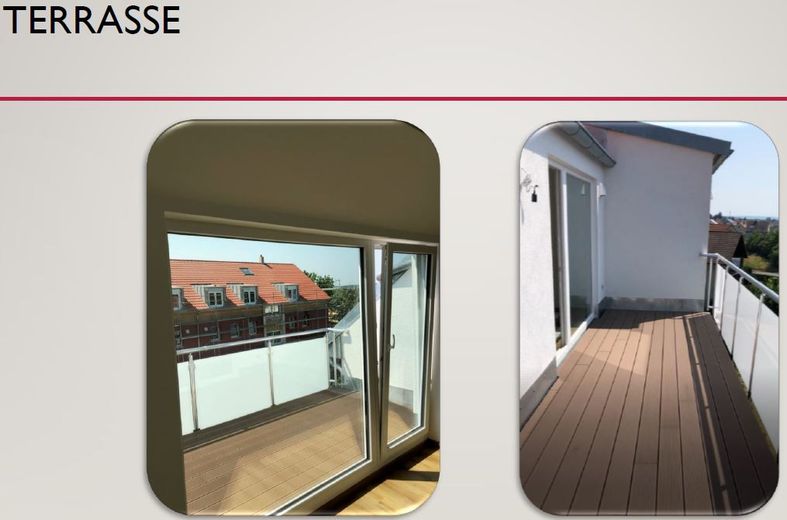Moderne 4-Zi.-Penthouse-Whg. | 92 m² | Sonnen-Süd-Loggia | Küche | hohe Decken | 2 Stellplätze – schöne Sonnenterasse