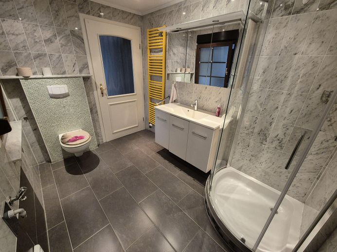 Bad EG mit Dusche, WC Möbel