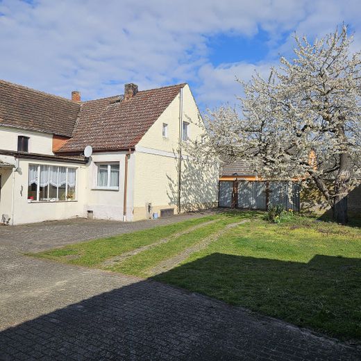 Hofanlage mit Wohnhaus, Scheune & ca. 5.000 m² Land – provisionsfrei – Seitenansicht des Hauses