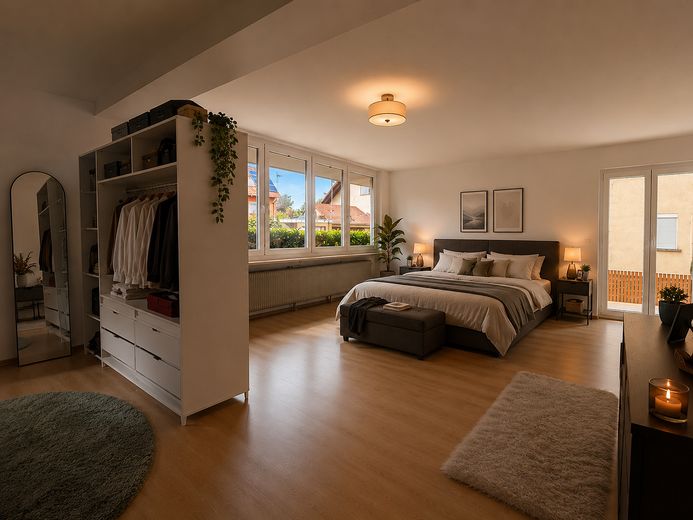 Familientraum mit Garten – großzügige Maisonettewohnung über 2 Ebenen mit Terrasse und 2 Bädern – Schlafzimmer Eltern