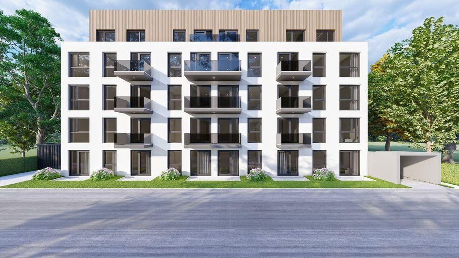 10 Mitarbeiter Wohnungen für Langzeitvermietung! Moderne 1-Zi-Wohnungen mit Balkon und Küche – Visualisierung