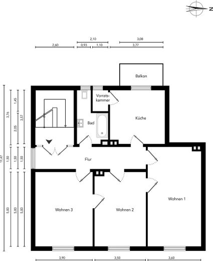 3-Zimmer-Altbauwohnung, 91 m², mit Balkon und Gemeinschaftsgarten – Foto 10