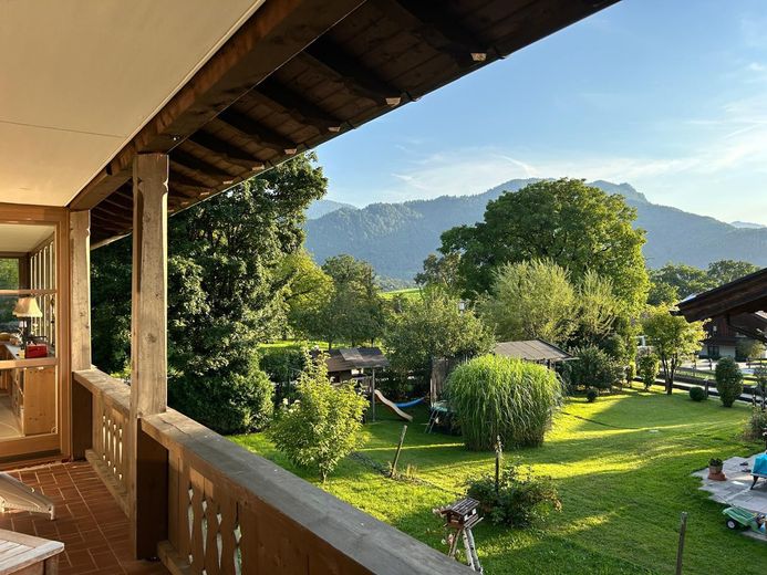 Blick vom Frühstücksbalkon