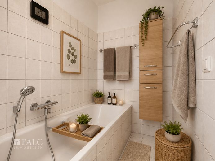 Provisionsfrei. Gepflegtes Mehrfamilienhaus als solide Kapitalanlage! – Badezimmer Dachgeschoss