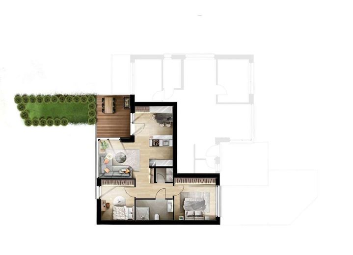 Wohnen mit Stil, Ruhe und Gestaltungsfreiheit in Oberwiehl – Grundriss Wohnung 5