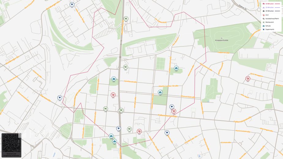 Vermietete Dachgeschosswohnung in zentraler Lage von Oberhausen-Marienkirche – Site plan (micro)