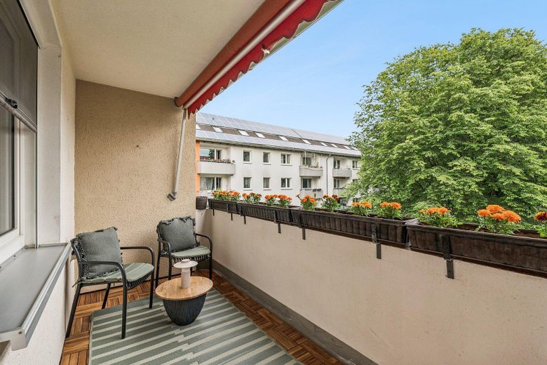 Bez prowizji: Wyremontowane mieszkanie 3-pokojowe nad jeziorem Heidbergsee – od zaraz wolne – Balkon, Originalbild