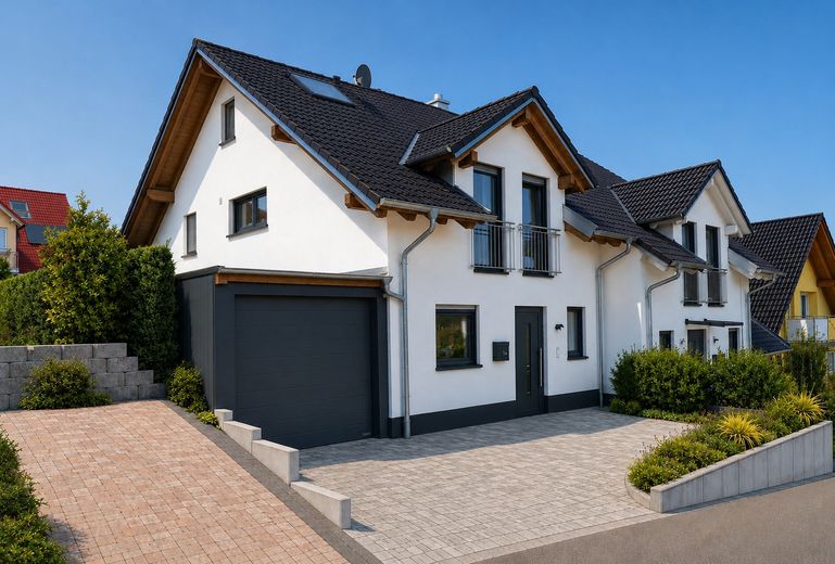 Hochwertige DHH | Neubaugebiet | Top-Lage | A+ | 150 m² | Geschlossenes Carport – الصورة 1