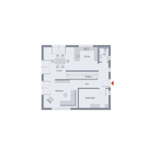 EINFAMILIENHAUS MIT OFFENER ARCHITEKTUR – Grundriss Erdgeschoss