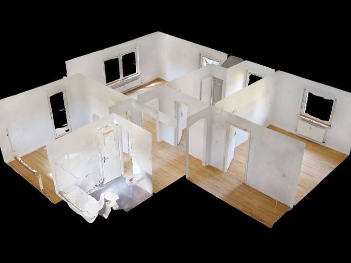 Uw vakantiegeld – 2 netto koude huren cadeau! Groot 3-kamerappartement met BALKON en op loopafstand van de Main-oever – 3D-Ansicht Grundriss