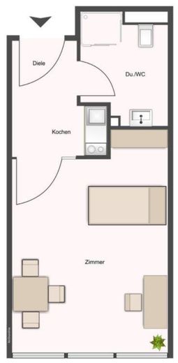 1-Zimmer-Appartement mit Küche und Stellplatz – direkt an Mainzer Stadtgrenze – Foto 16