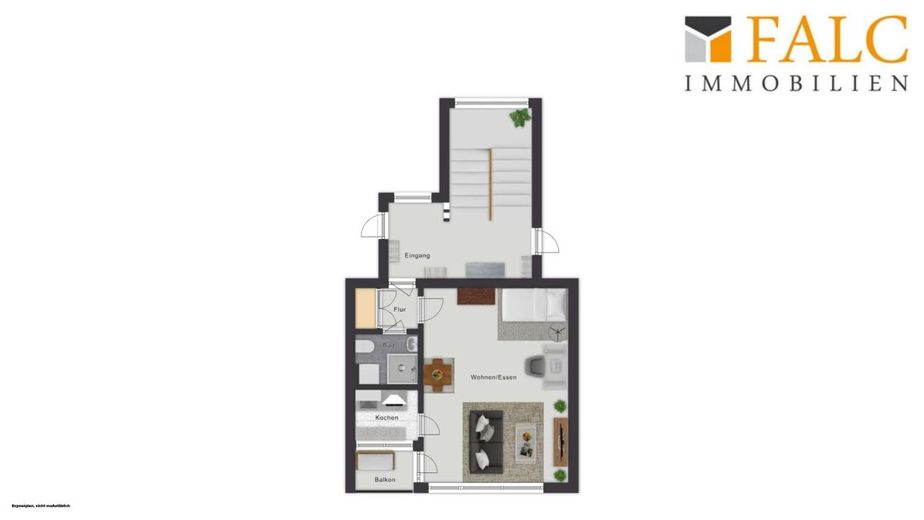 Bezugsfrei: Helles City-Apartment mit Balkon, EBK &amp; Aufzug in Top-Lage – Grundriss
