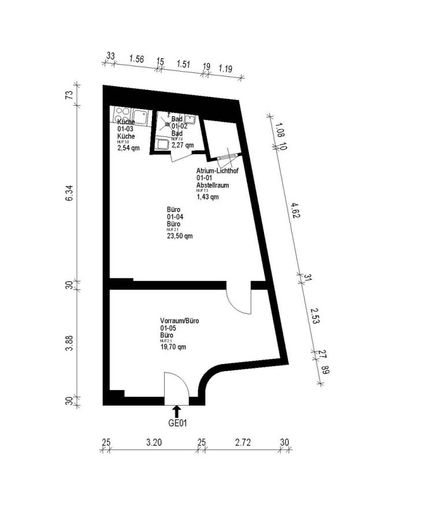 Maisonette Penthouse Wohnung mit Doppelgarage und weitere Nutzfläche im EG in Aachen - Zentrum – Nutzfläche/Atelier EG