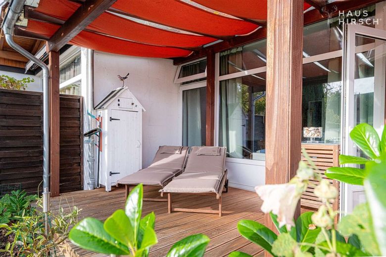 Wohnliches Ferienhaus in Cismar sucht neue Eigentümer! – Terrasse Blick 2