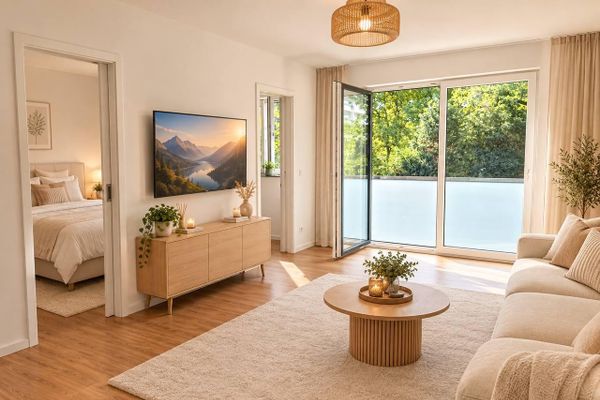 1.5-room apartment, fitted kitchen, balcony, underground parking space
