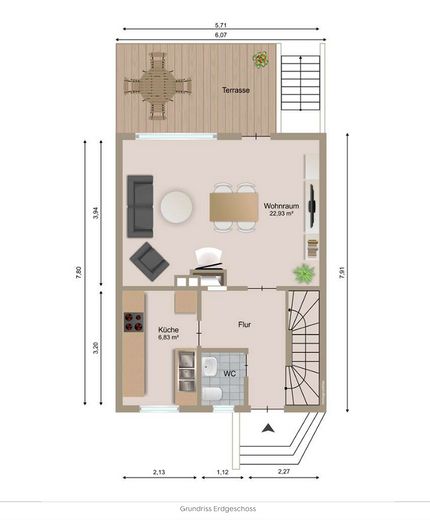 Einziehen und aufblühen: modernisiertes 5,5 Zimmer Reihenhaus mit Garten & Terrasse – provisionsfrei – Foto 27